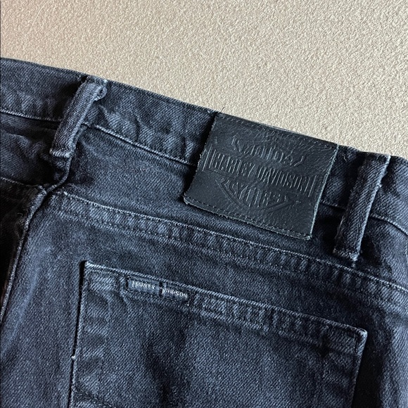 Harley-Davidson Women’s Straight Leg Black Jeans - 6 - Picture 3 of 13